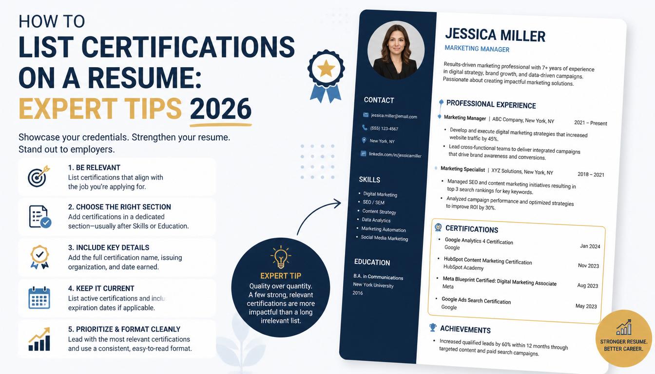 How to List Certifications on a Resume: Expert Tips 2026